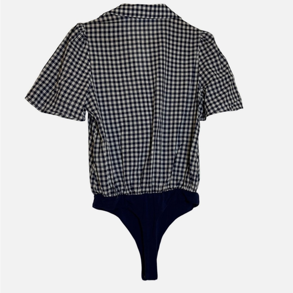 2 Draper James Body Suits Short Sleeve Collared Button Front Preppy Classic Med - Picture 6 of 11